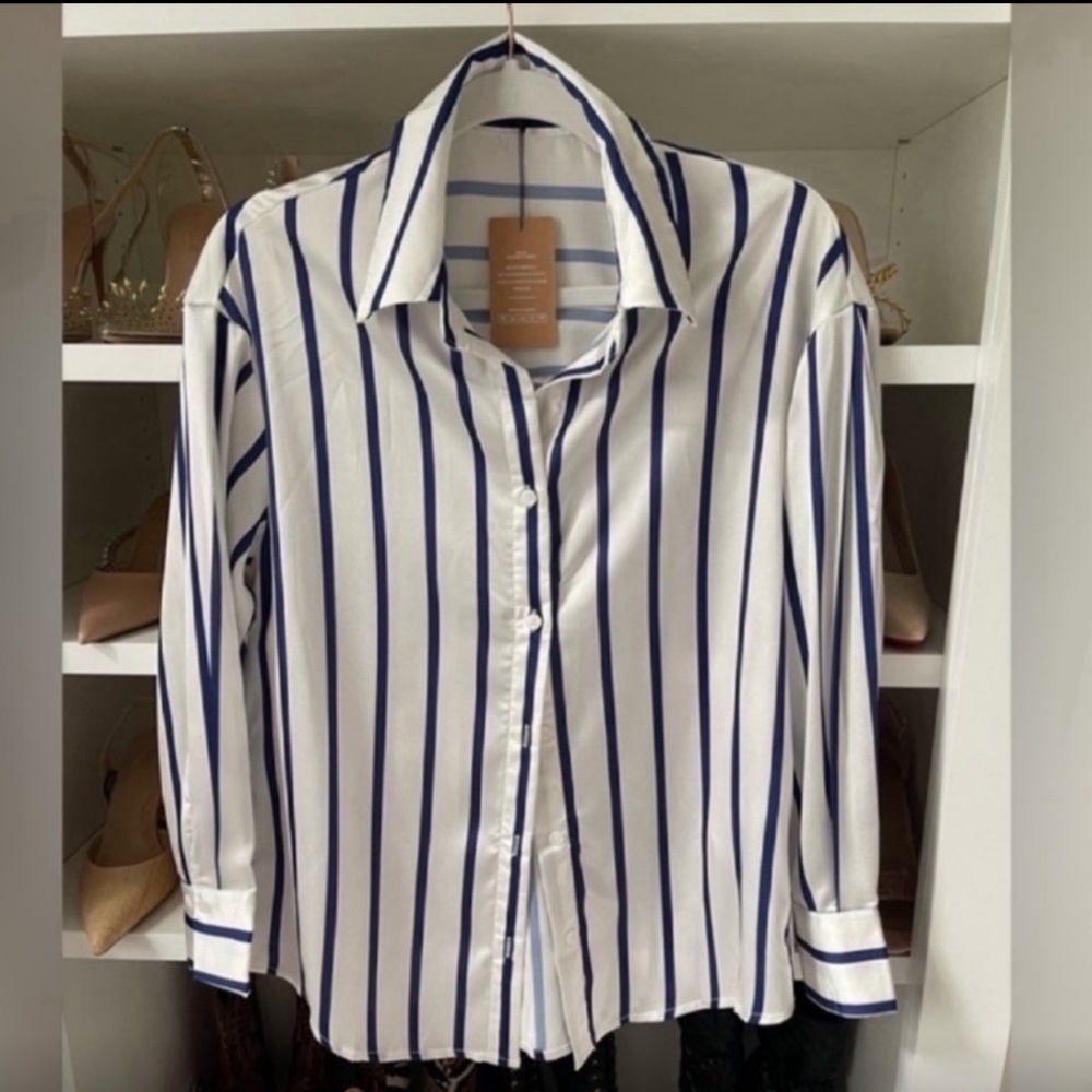 Striped Satin Shirt
